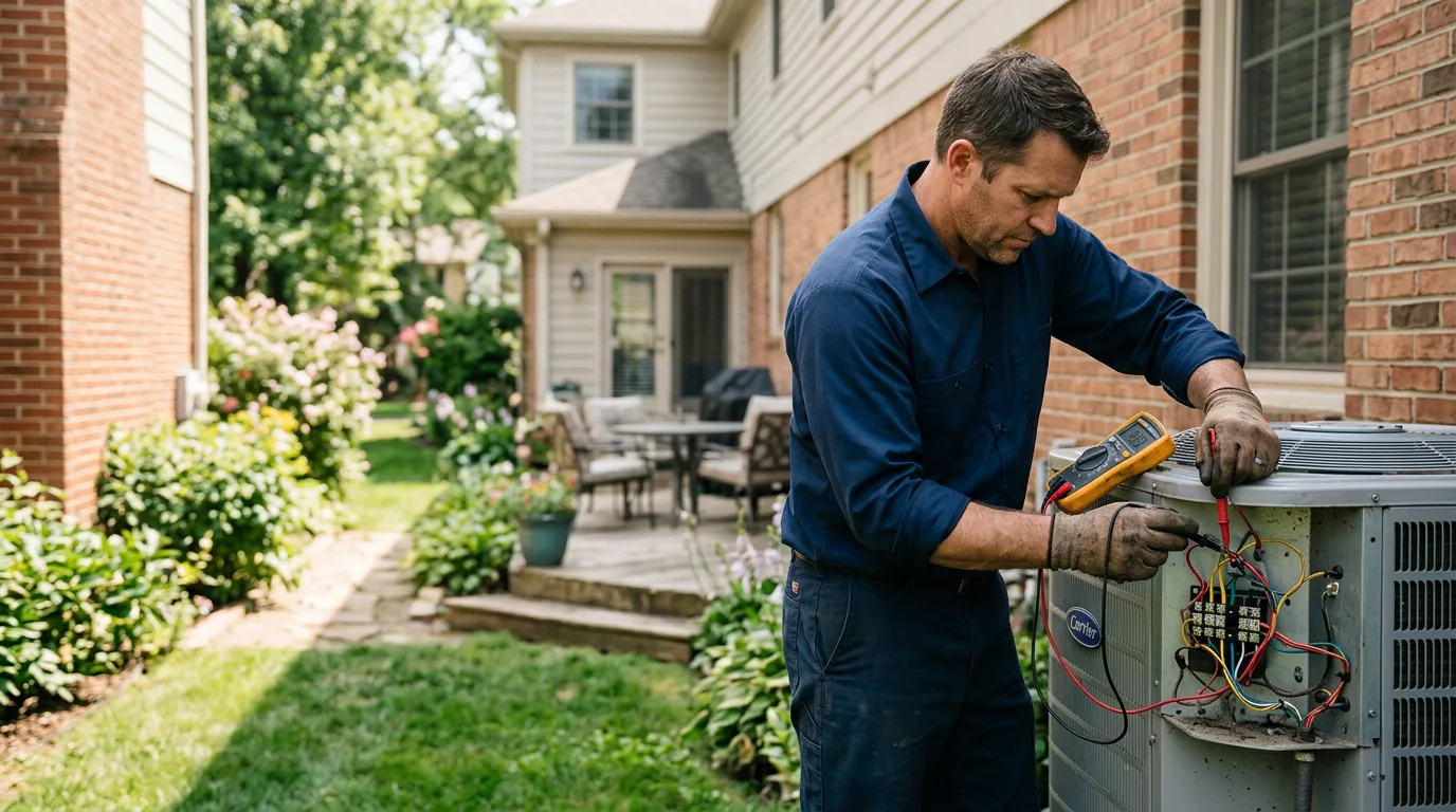 HVAC technician working near Perkasie, PA
